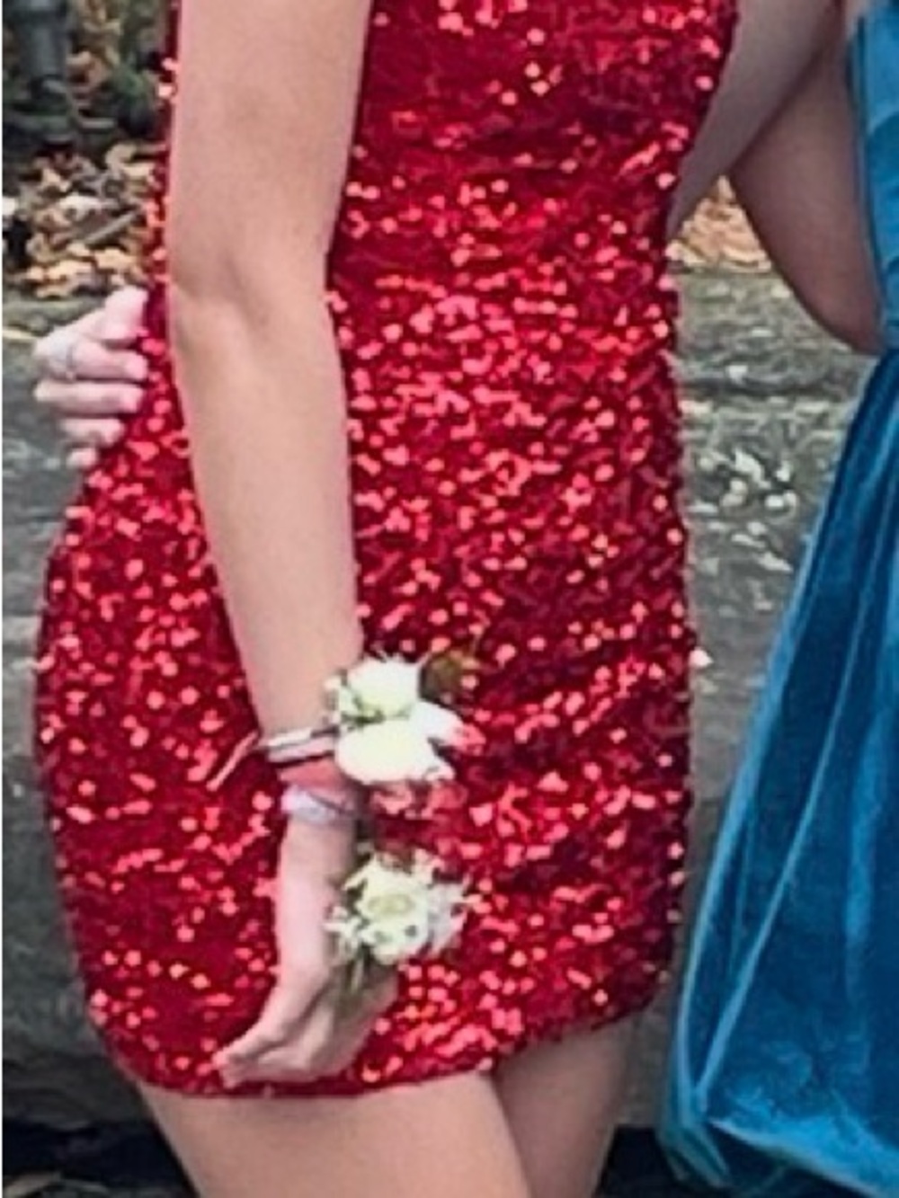 Lucy in the Sky Red Sequin Strappy Mini Dress - XS - Picture 5 of 5